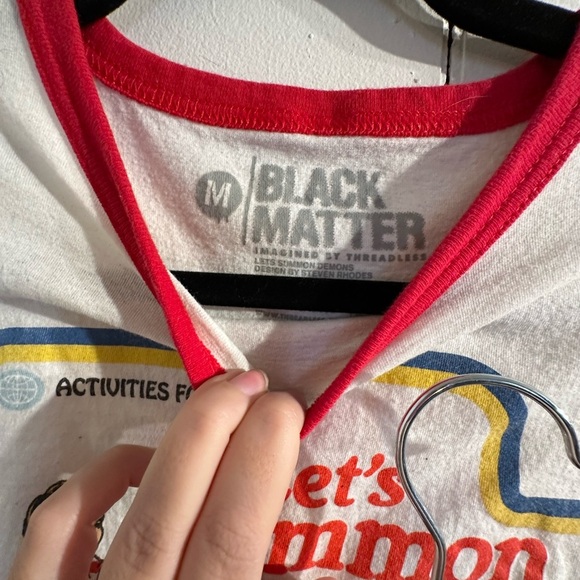 Let’s summon demons tee  Red Trim and Graphic Print - Picture 3 of 3